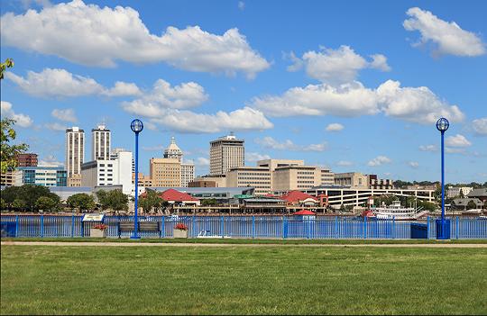 Aerial view of Peoria, IL